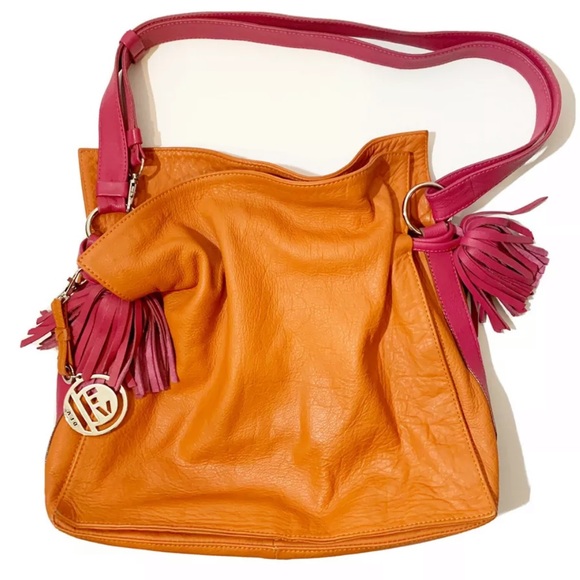 Diane Von Furstenberg Handbags - DVF Rising Sun Leather Fringe Boho Shoulder Bag